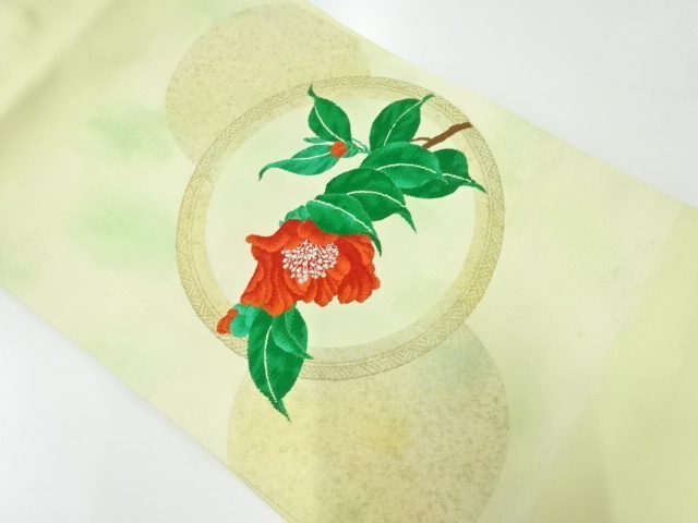 JAPANESE NAGOYA OBI / WOVEN BRANCH FLOWER